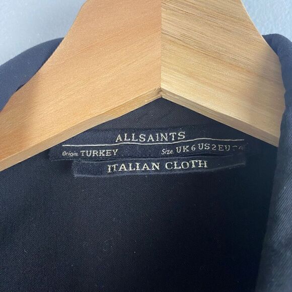 AllSaints Mel Italian Cloth Collared Shirt Mini Dress - Picture 7 of 14